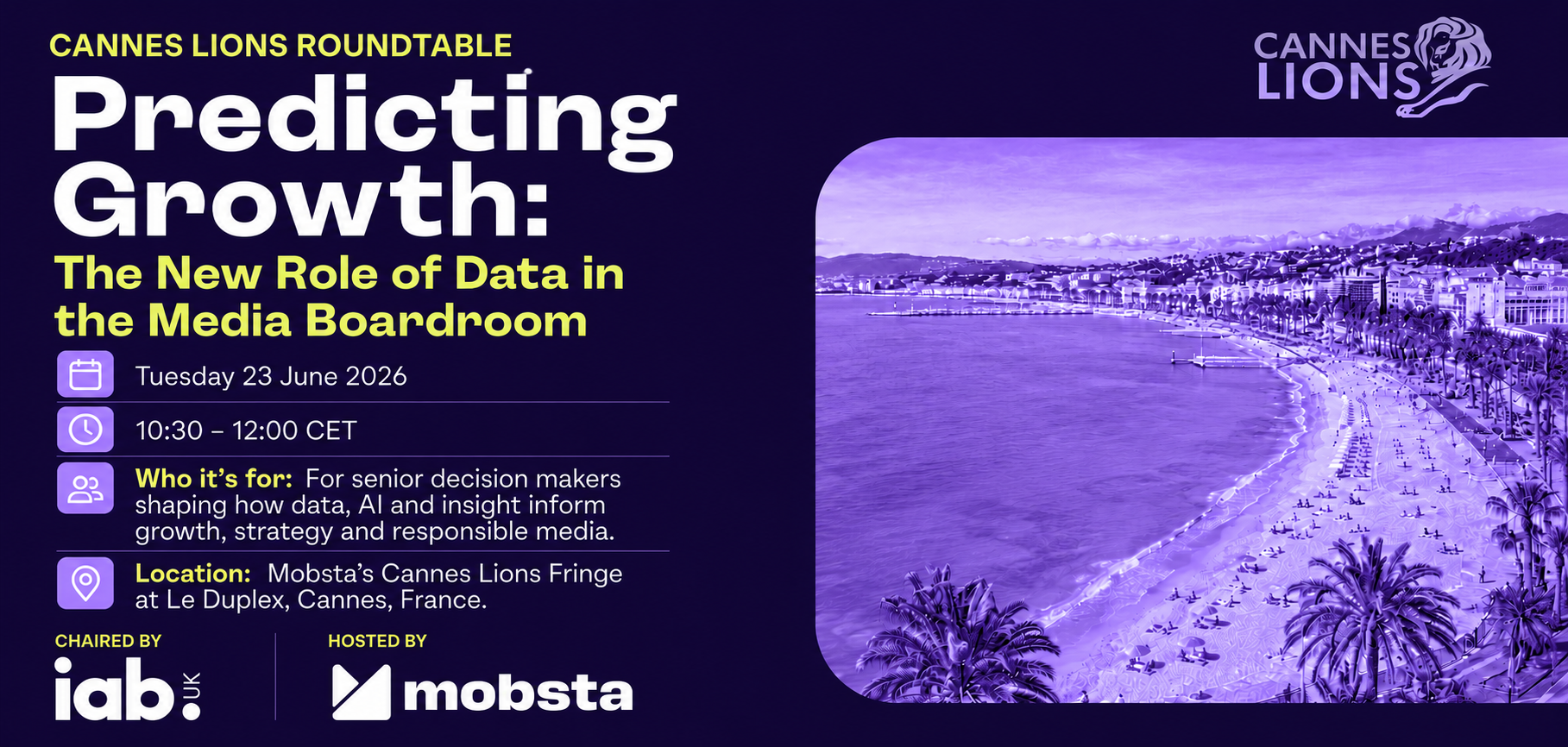 Mobsta x IAB Cannes Lions Tuesday Roundtable - Predicting Growth