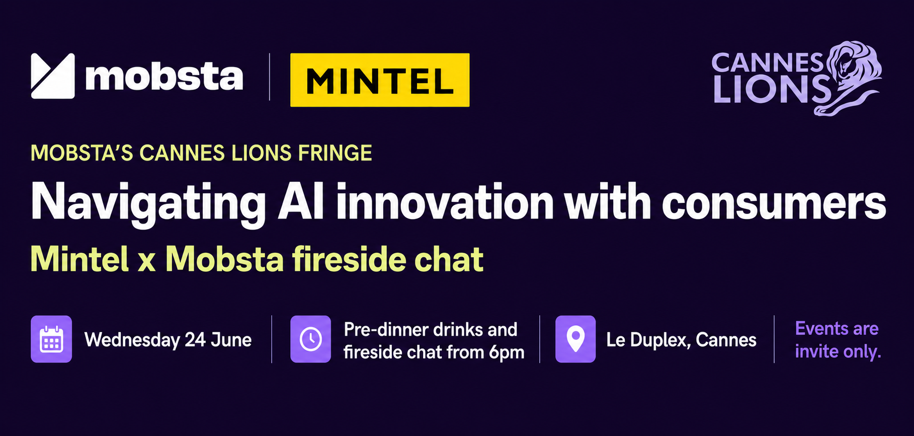 Mobsta x Mintel Fireside chat - Wednesday -Cannes Lions 2026